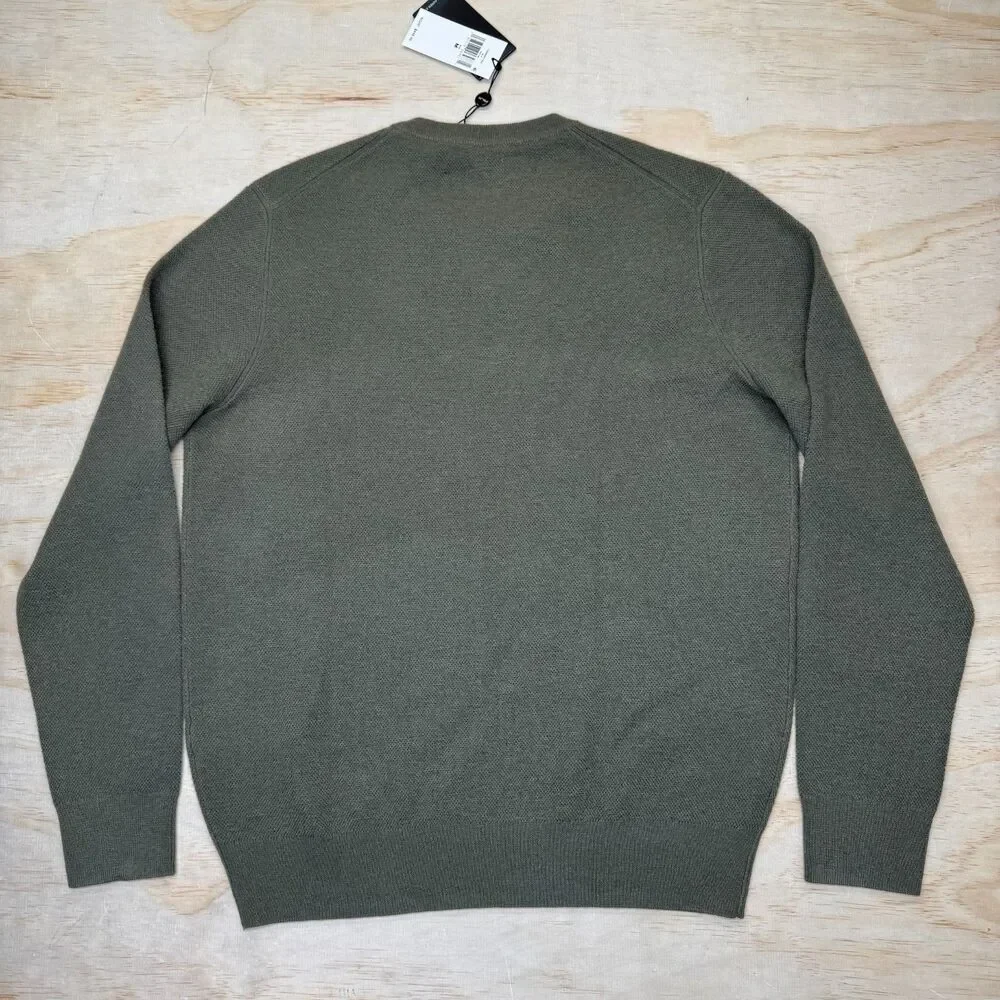 NEW RLX Ralph Lauren 100% Cashmere Crewneck Olive Green Sweater MD